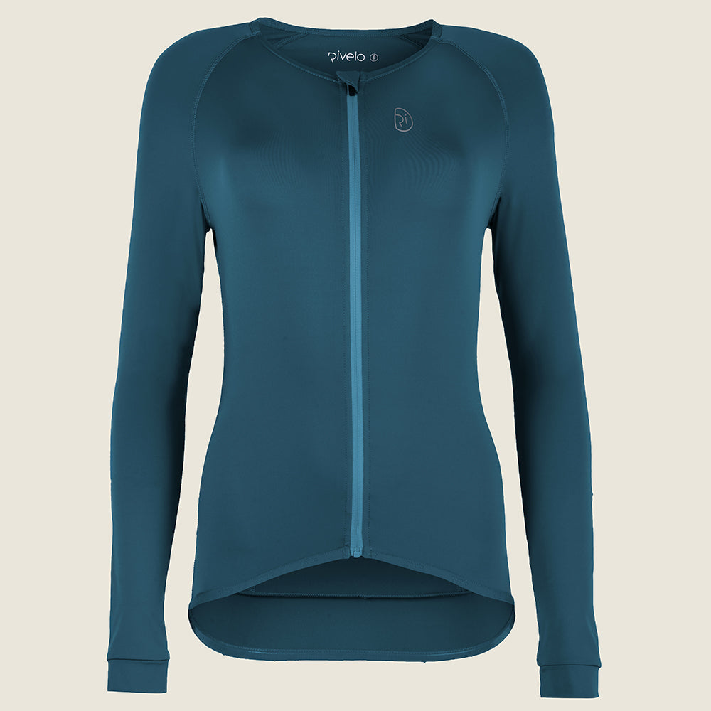 Womens Lowther Essential Lightweight LS Jersey (Petrol) (studio)
