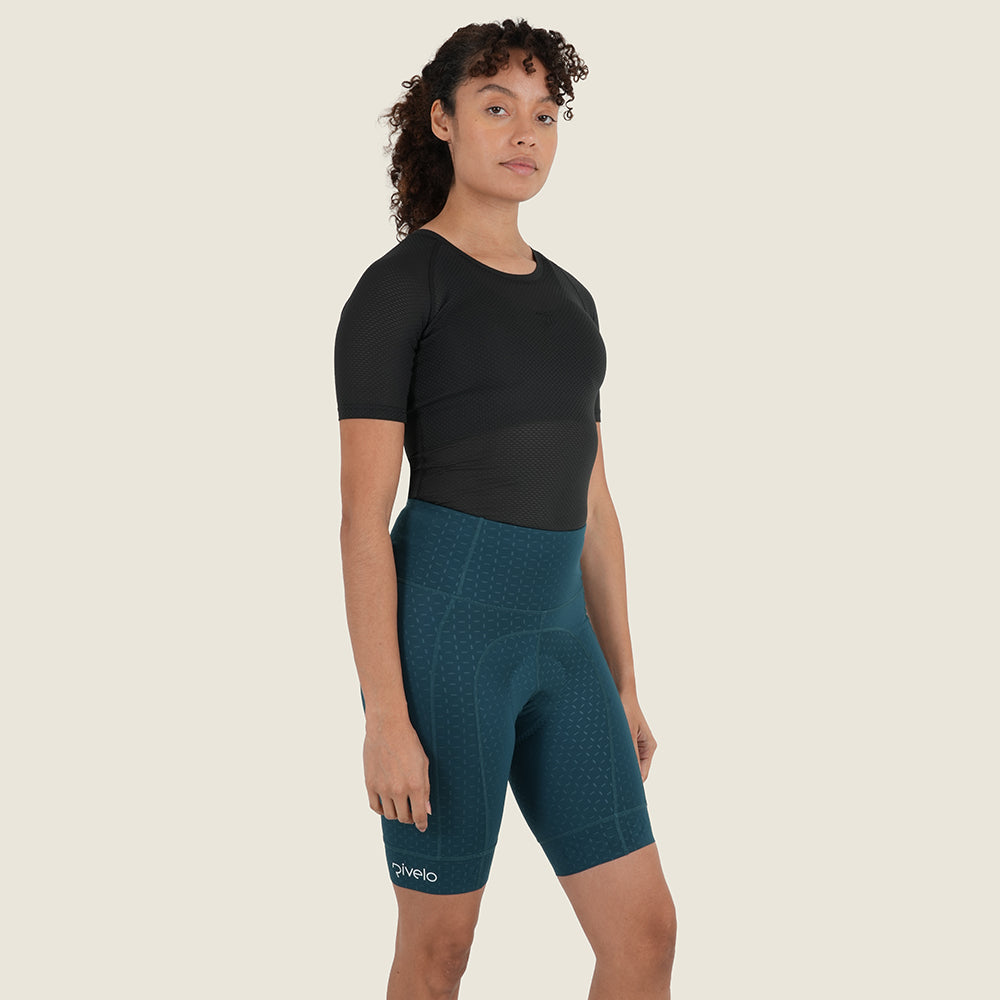 Womens Raasay Essential Lightweight Shorts (Deep Teal) (model: sarah)