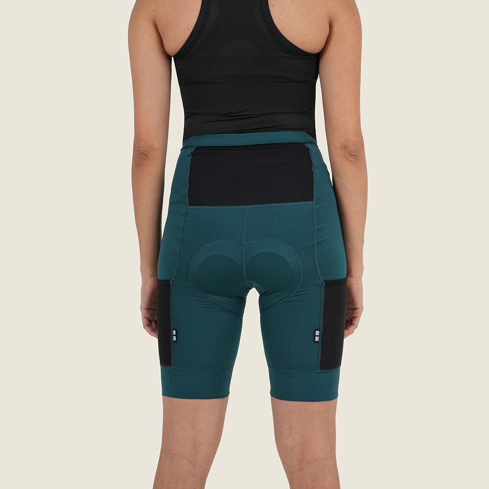 Womens Ranmore Cargo Shorts (Deep Teal) (model: sarah)