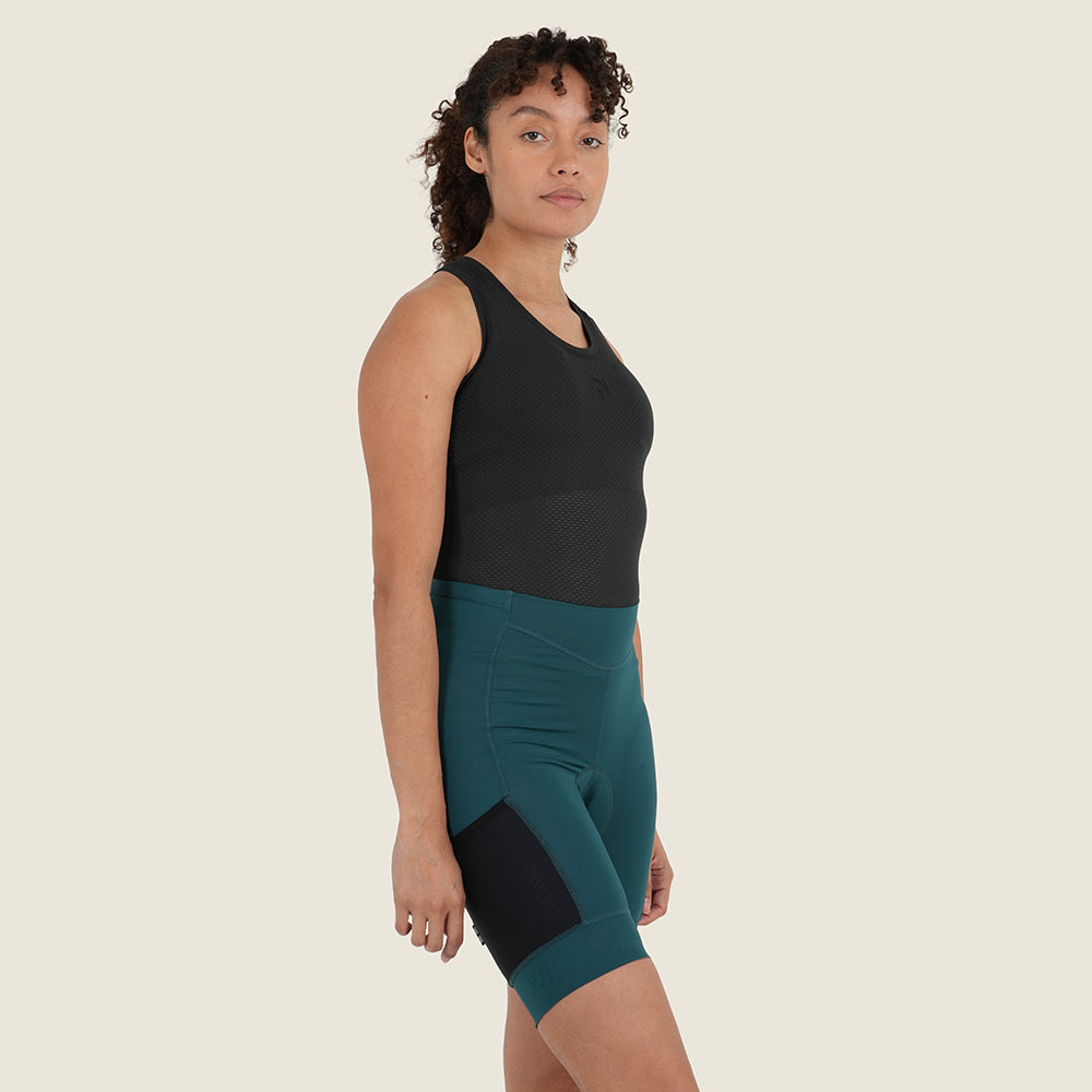 Womens Ranmore Cargo Shorts (Deep Teal) (model: sarah)