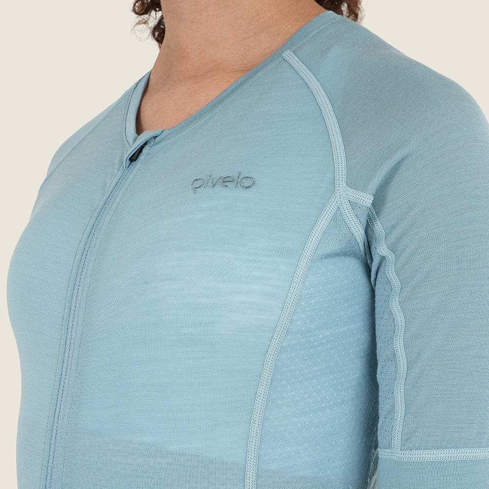 Womens Rowlands Merino Blend Lightweight SS Jersey (Lagoon)