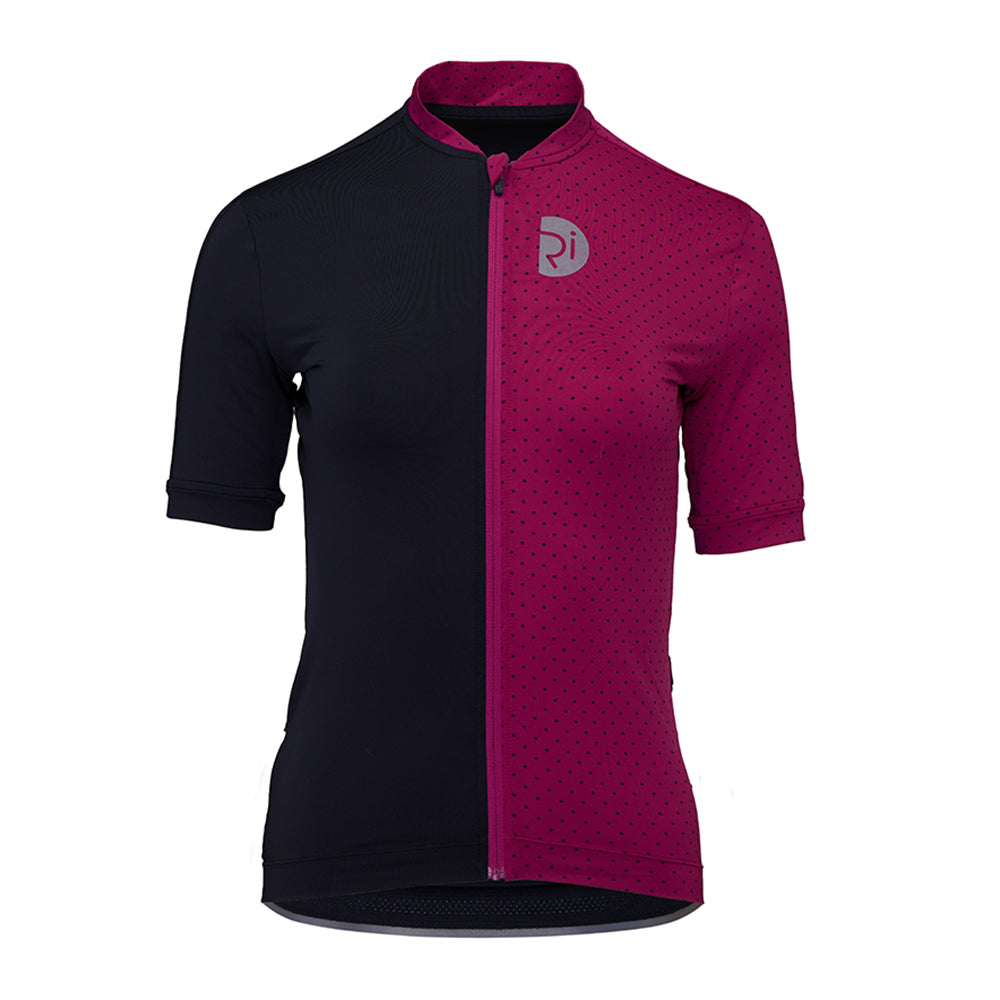 Womens Salcombe II Jersey (Black/Magenta) (studio)