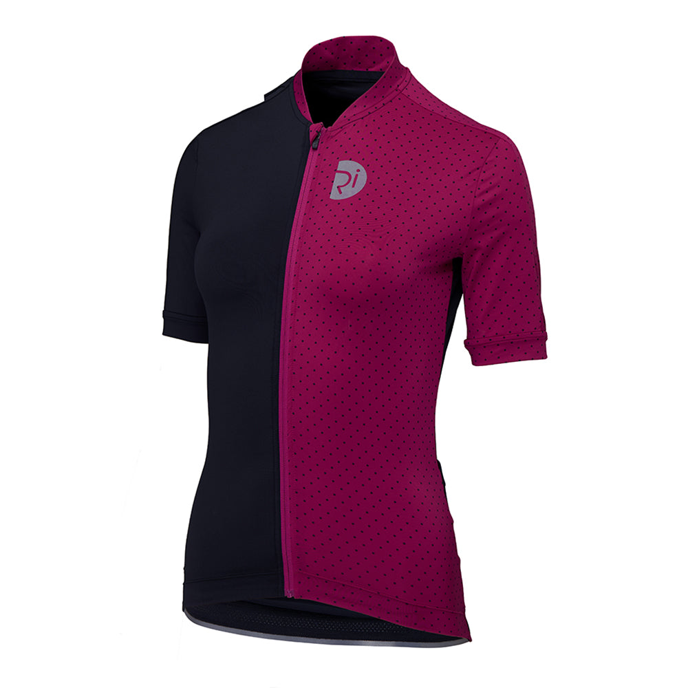 Womens Salcombe II Jersey (Black/Magenta) (studio)