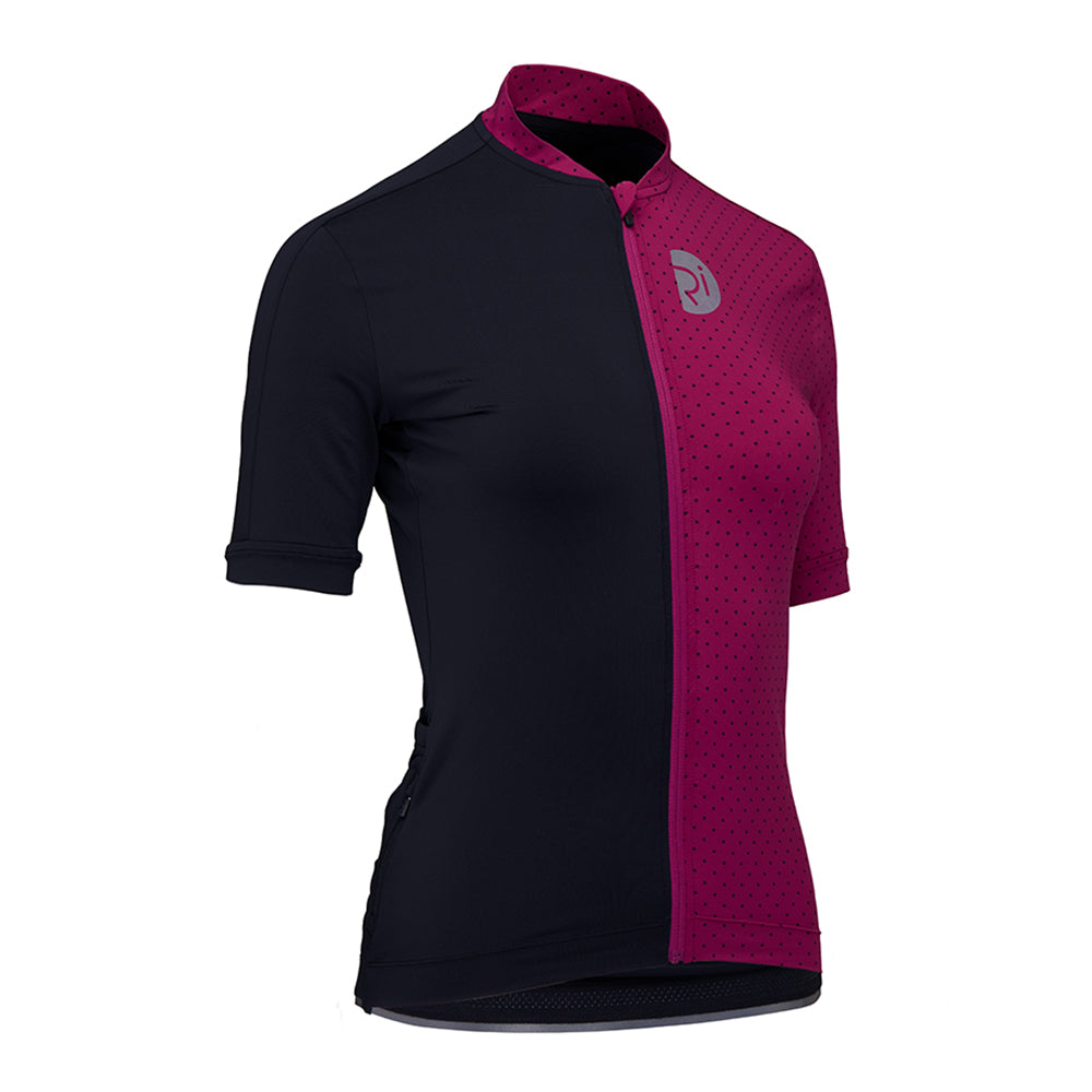 Womens Salcombe II Jersey (Black/Magenta) (studio)
