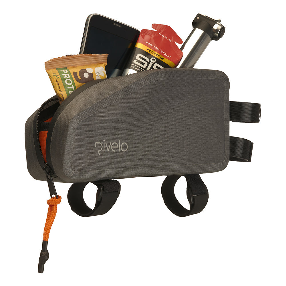 Rivelo Clifton 0.8L Top Tube Bag (Charcoal) (studio)