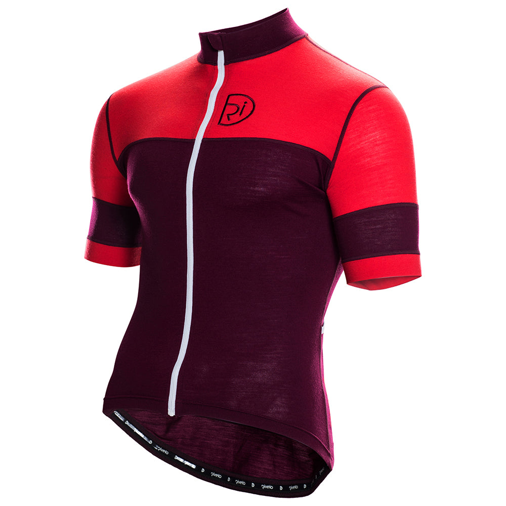 Mens Barbondale Merino Blend Jersey (Burgundy/Red)