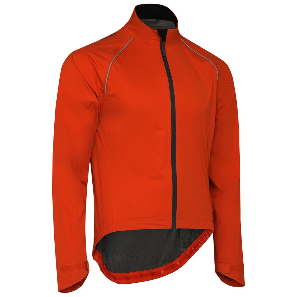 Rivelo | Mens Cairnwell High Performance Rain Jacket (Burnt Orange/Asphalt)