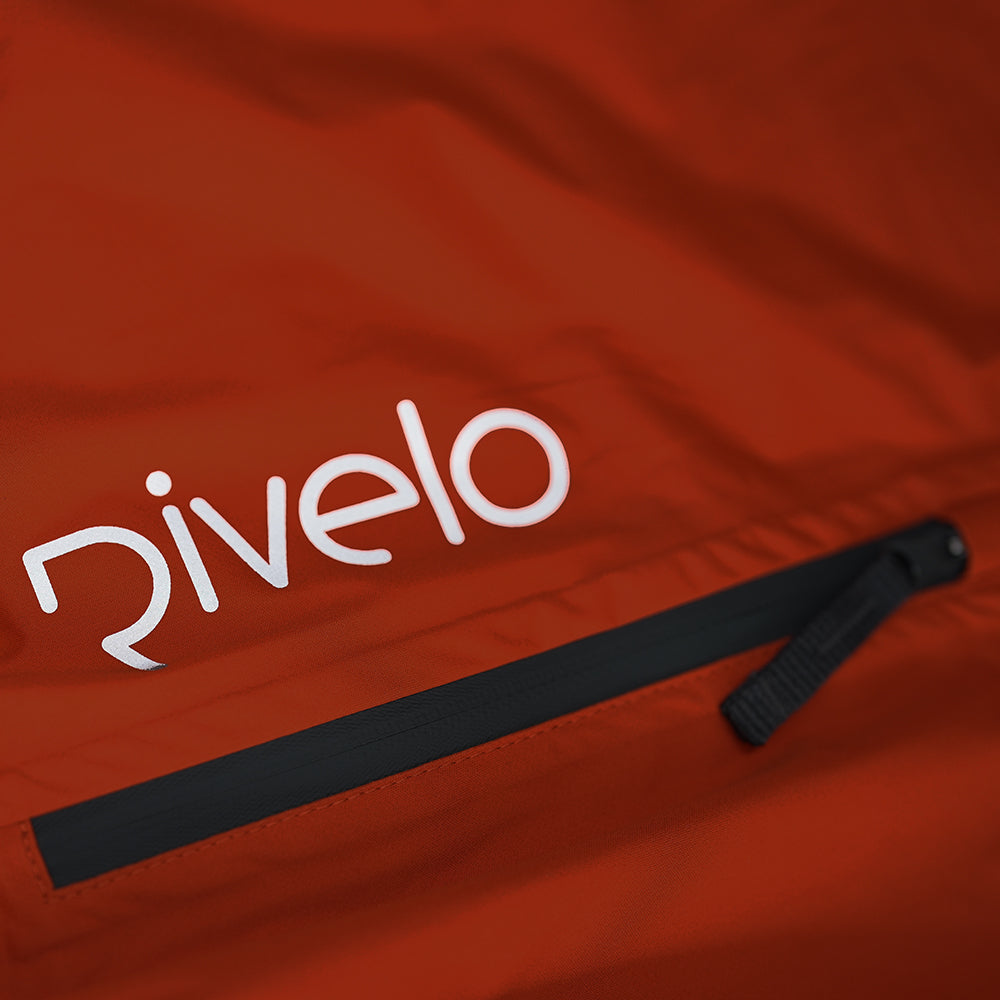 Rivelo | Mens Cairnwell High Performance Rain Jacket (Burnt Orange/Asphalt)