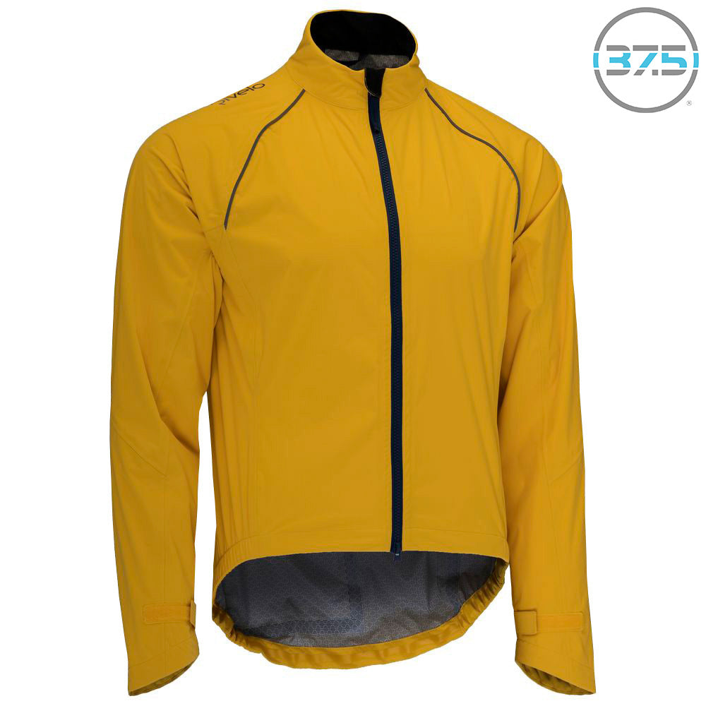 Rivelo | Mens Cairnwell High Performance Rain Jacket (Yellow/Navy)