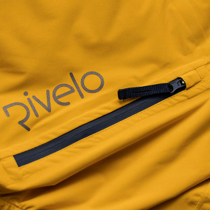 Rivelo Mens Cairnwell High Performance Rain Jacket (Yellow/Navy)