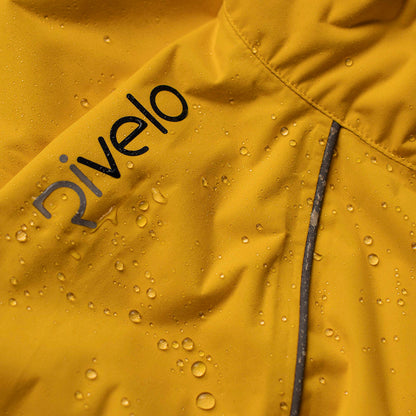 Rivelo | Mens Cairnwell High Performance Rain Jacket (Yellow/Navy)