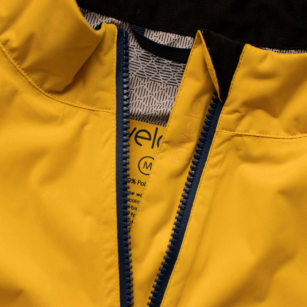 Rivelo Mens Cairnwell High Performance Rain Jacket (Yellow/Navy)