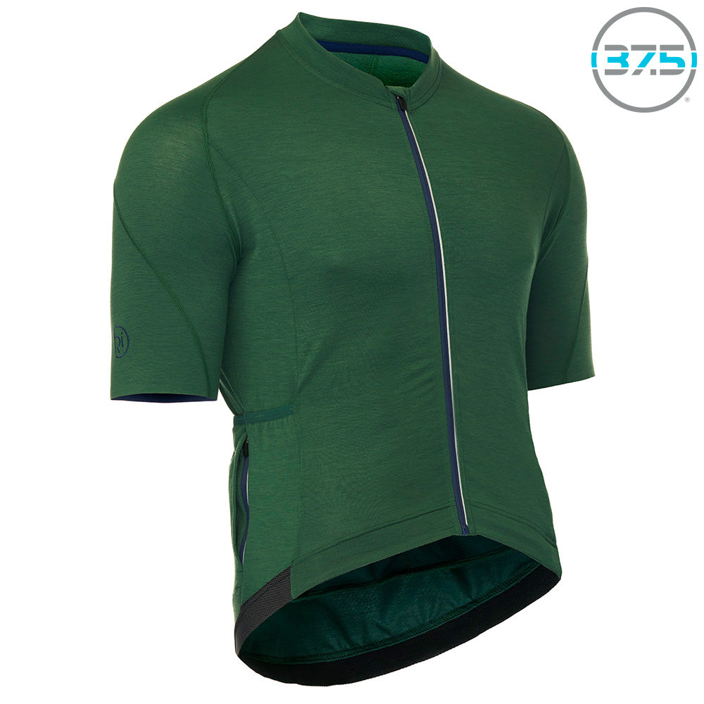 Rivelo Mens Chapman Merino Blend Jersey (Racing Green) (studio)