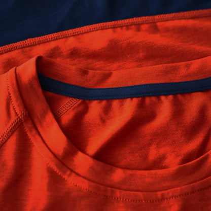 Mens Cresswell Merino Blend Tee (Burnt Orange)