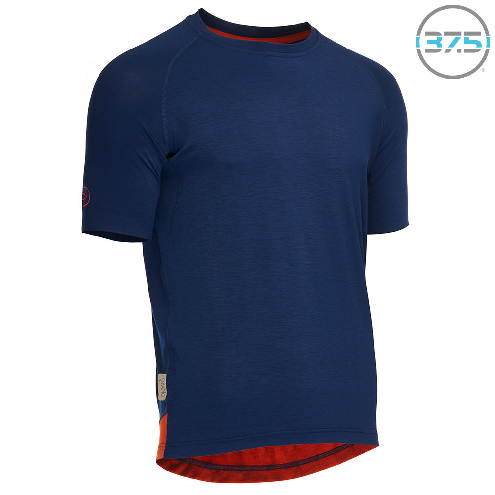 Rivelo | Mens Cresswell Merino Blend Tee (Navy)
