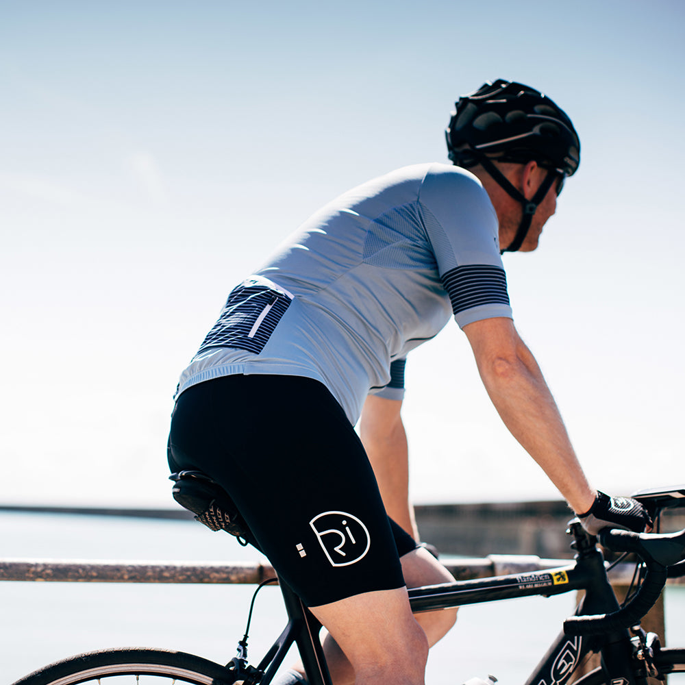Rivelo Mens Crocknorth Jersey (Blue/Navy) (model: vanzloe)