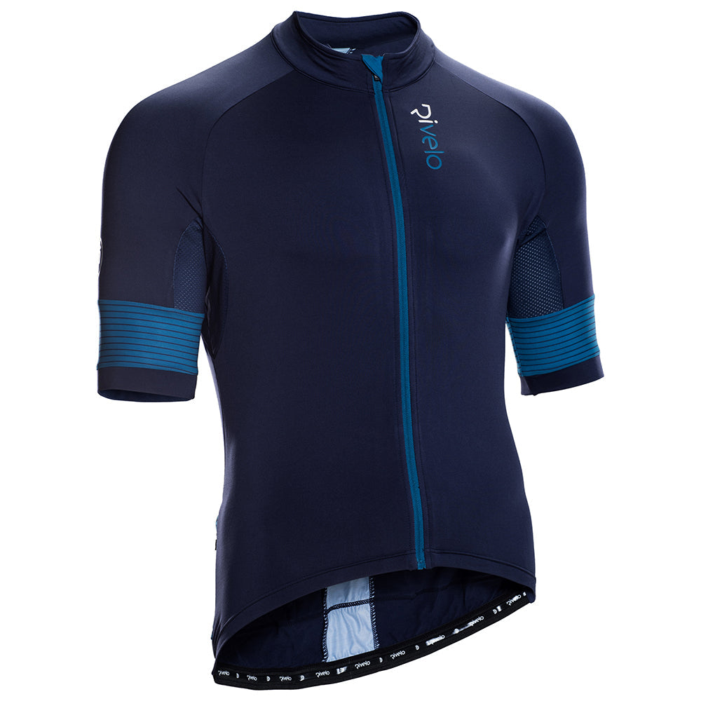 Rivelo Mens Crocknorth Jersey (Navy/Teal) (studio)