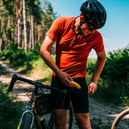 Rivelo | Mens Easton Merino Blend Henley Jersey (Burnt Orange)