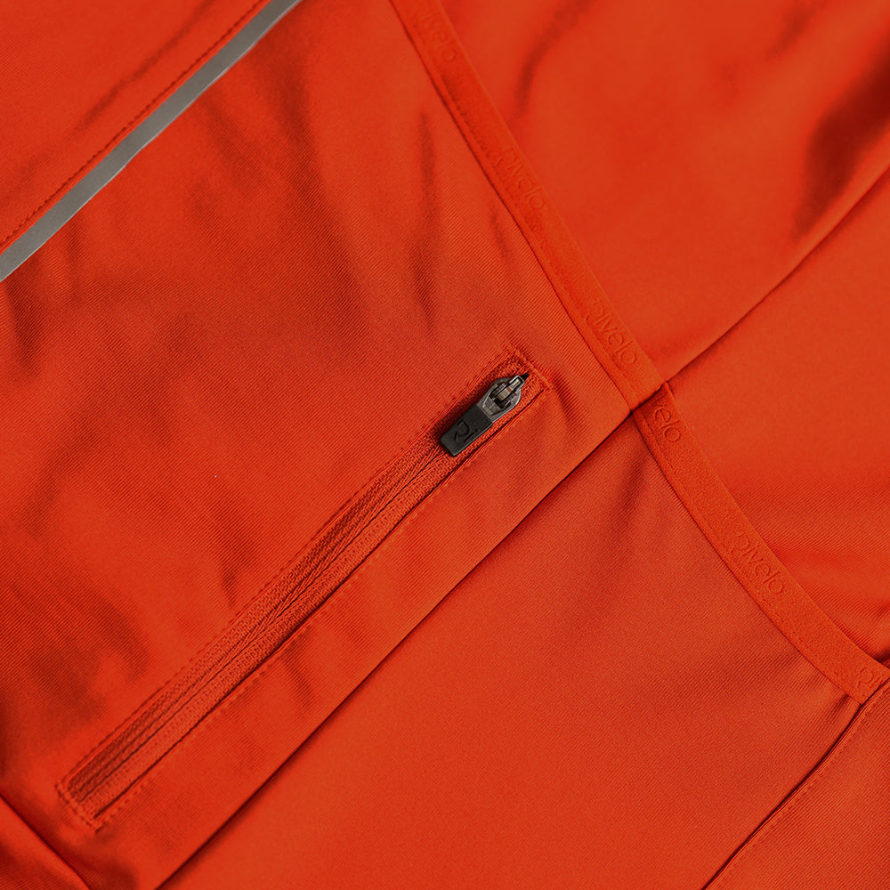 Rivelo | Mens Eco Felcott Thermal Long Sleeve Jersey (Burnt Orange/Asphalt)