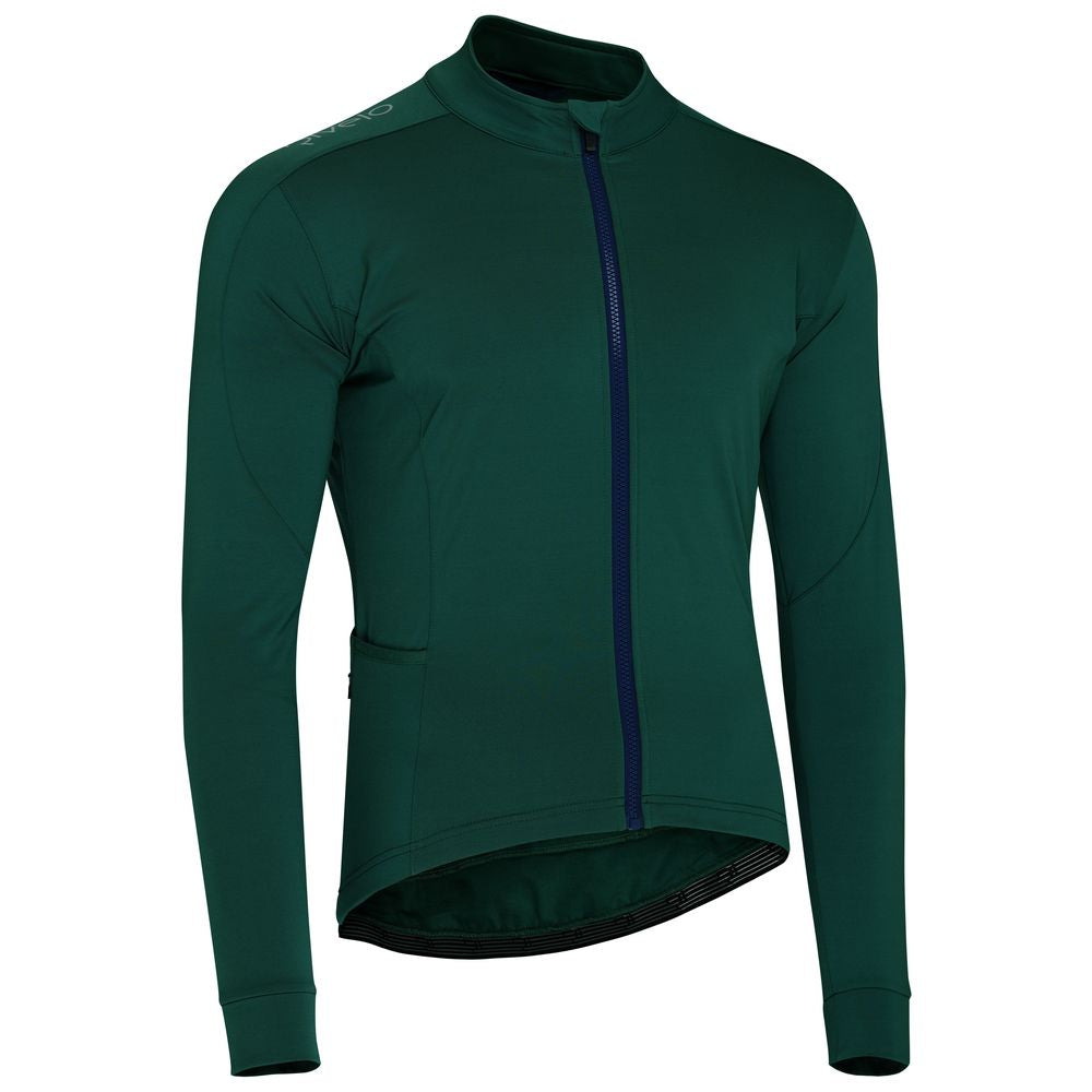 Rivelo | Mens Eco Felcott Thermal Long Sleeve Jersey (Racing Green/Navy)