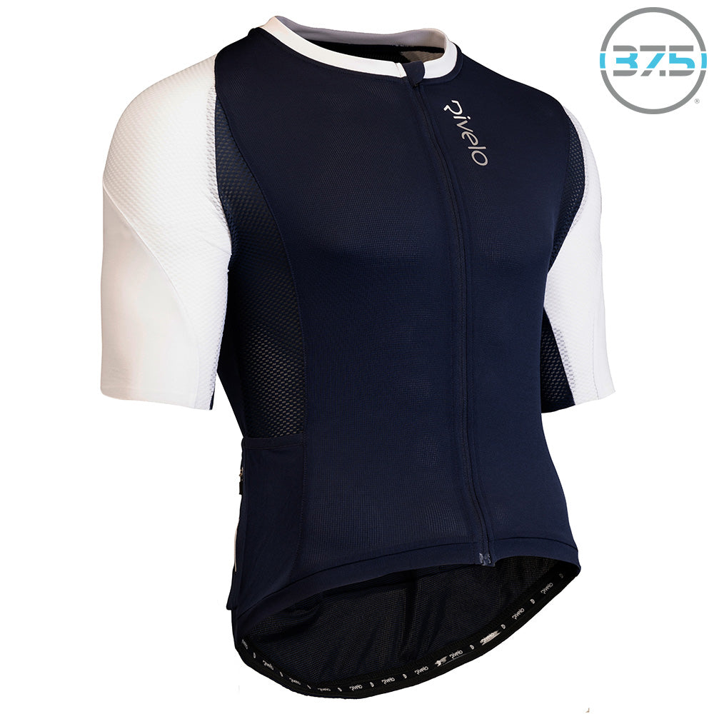 Rivelo Mens Fuente Climbers Jersey (Navy/White) (studio)