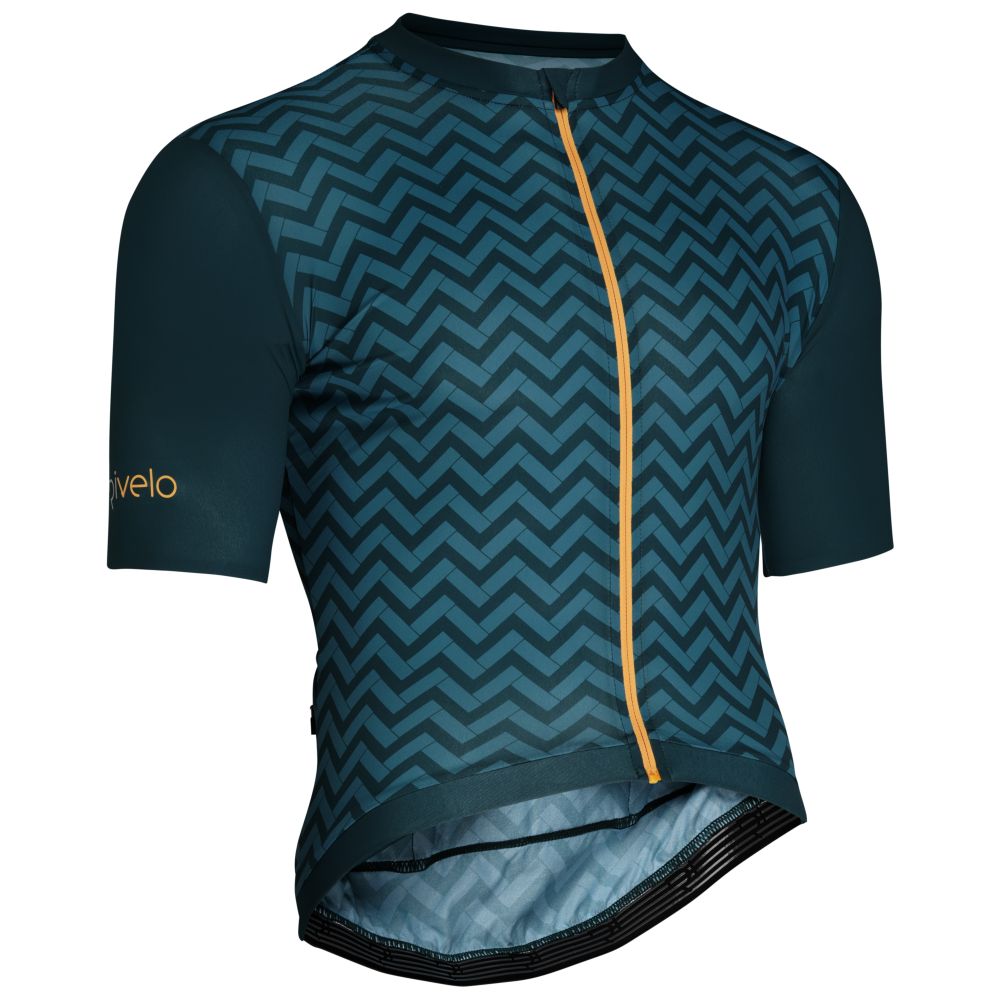 Rivelo Mens Grayswood Jersey (Petrol Chevron) (studio)