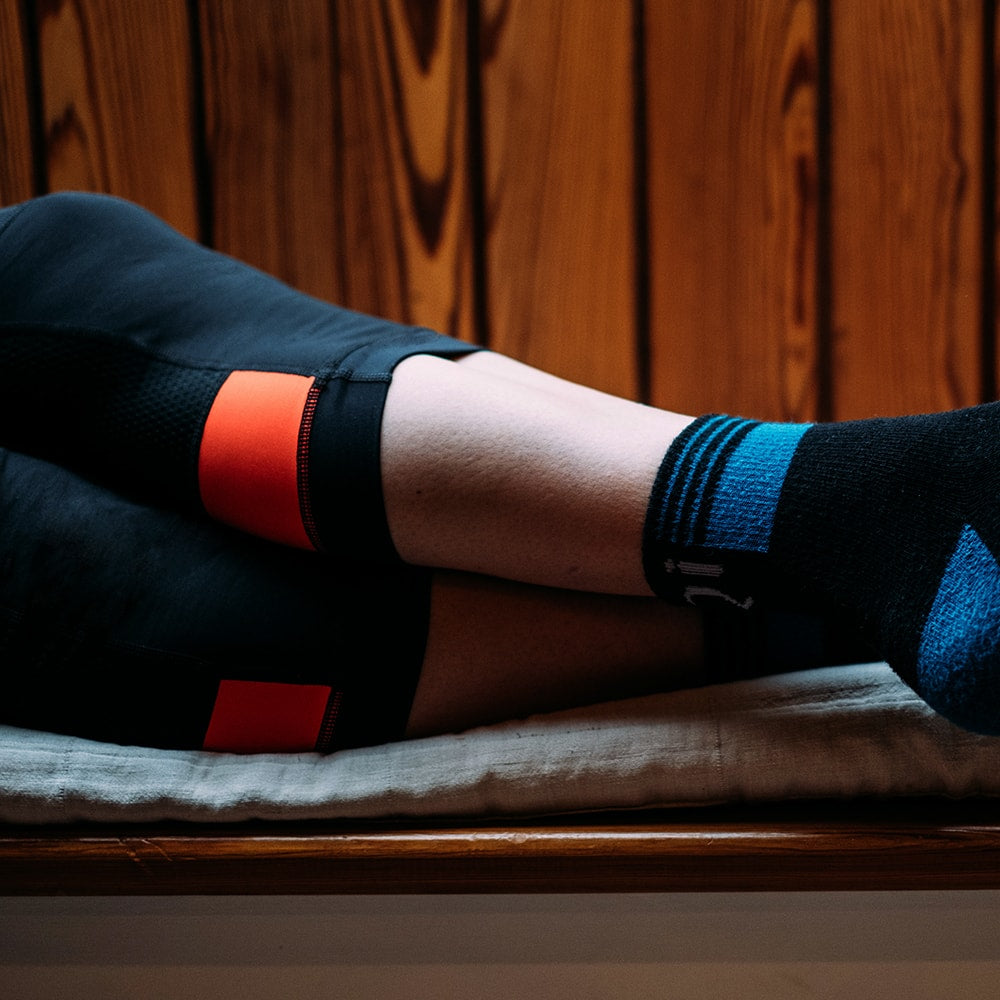 Rivelo | Mens Headley 3/4 Bib Tights (Black/Orange)