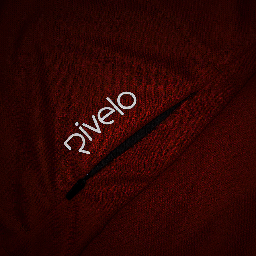 Rivelo Mens Kentmere Long Sleeve MTB Jersey (Burnt Orange/Slate)