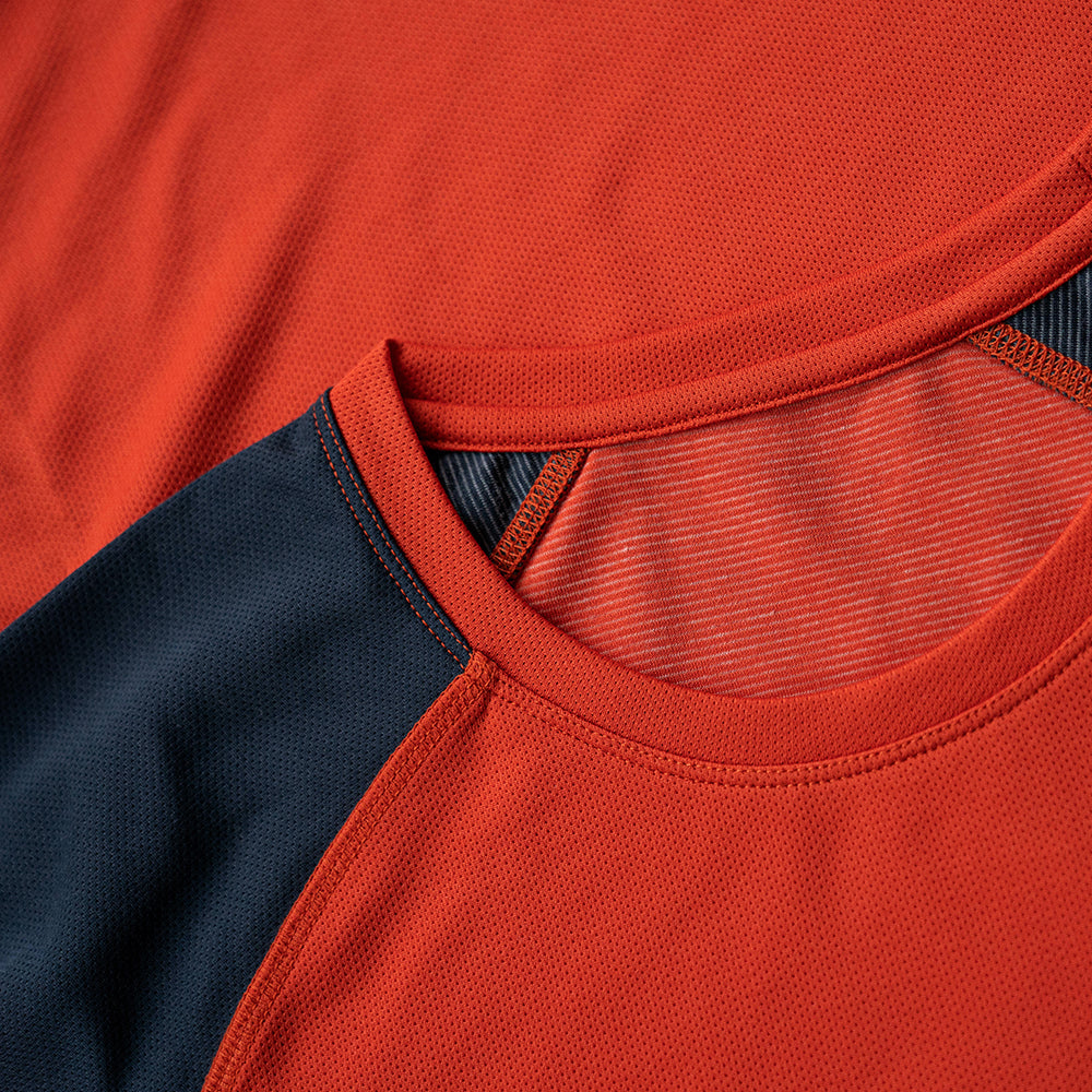Rivelo | Mens Kentmere Long Sleeve MTB Jersey (Burnt Orange/Slate)