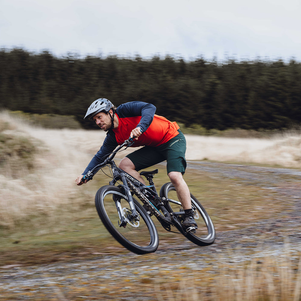 Mens Kentmere Long Sleeve MTB Jersey (Burnt Orange/Slate)