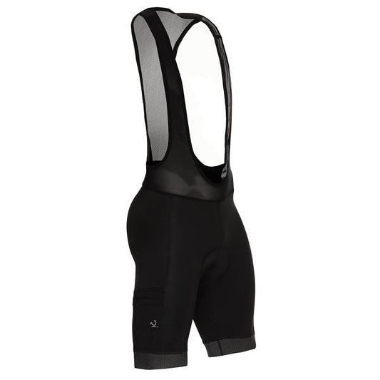 Rivelo | Mens Kessock Cargo Bib Shorts (Black/Reflective)