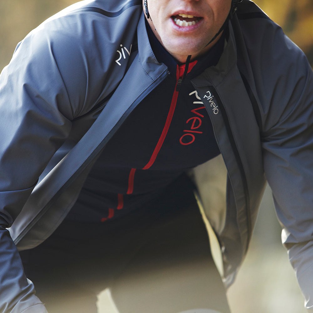 Rivelo | Mens Langcliffe High Performance Rain Jacket (Charcoal)