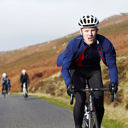 Rivelo Mens Langcliffe High Performance Rain Jacket (Navy/Red)