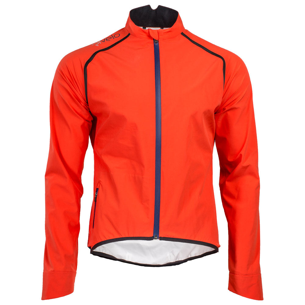 Rivelo | Mens Langcliffe High Performance Rain Jacket (Orange/Navy)