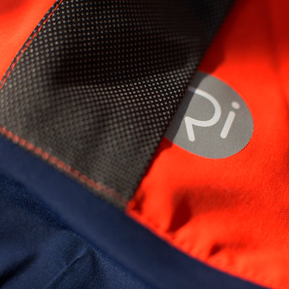 Rivelo | Mens Langcliffe High Performance Rain Jacket (Orange/Navy)