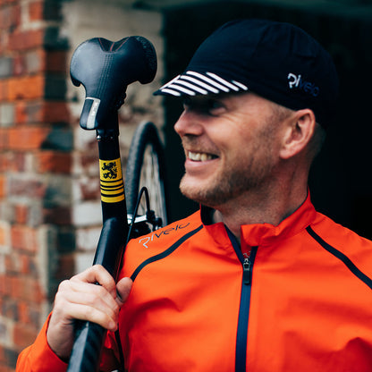 Mens Langcliffe High Performance Rain Jacket (Orange/Navy)