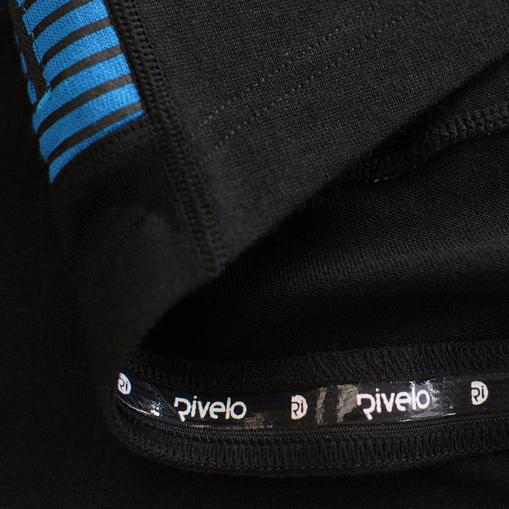 Rivelo | Mens Lydford Merino Blend Long Sleeve Jersey (Black/Teal)