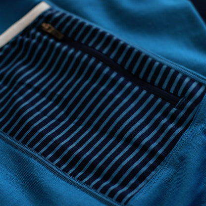 Rivelo Mens Lydford Merino Blend Long Sleeve Jersey (Teal/Navy)