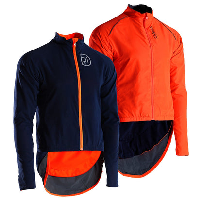 Rivelo | Mens Newington Reversible Jacket (Fluro Orange/Navy)