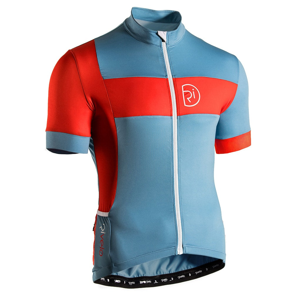 Rivelo | Mens Porlock Jersey (Blue/Orange)