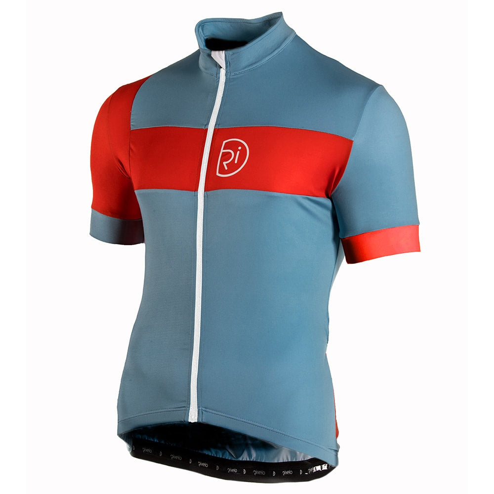 Rivelo | Mens Porlock Jersey (Blue/Orange)