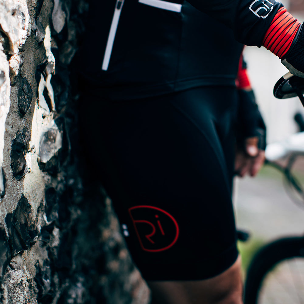 Rivelo Mens Prestwick Bib Shorts (Black/Red)