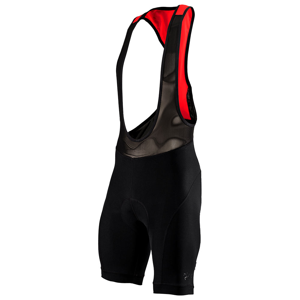 Rivelo Mens Prestwick Bib Shorts (Black/Red) (studio)