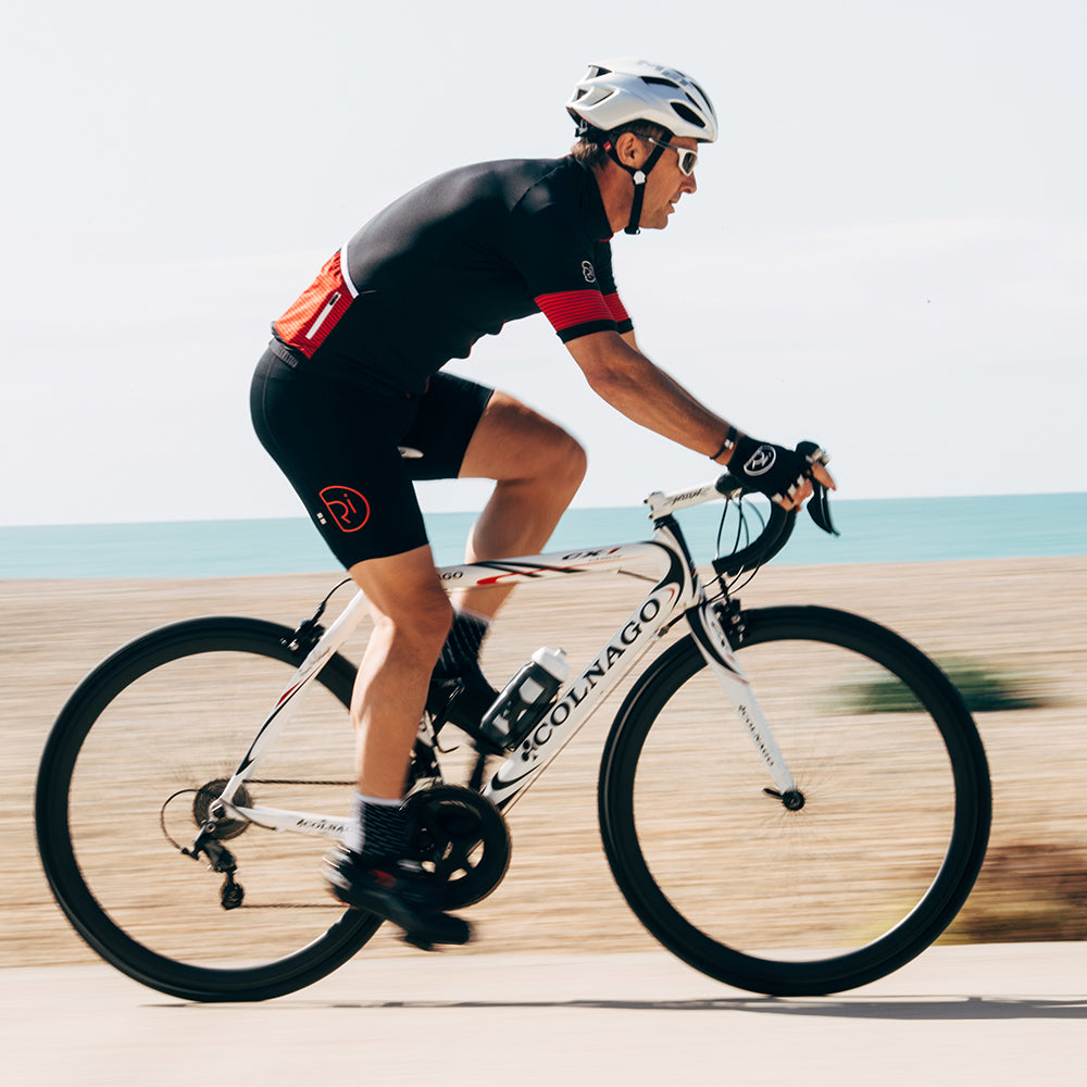 Rivelo Mens Prestwick Bib Shorts (Black/Red)