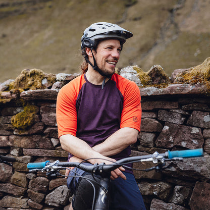 Rivelo | Mens Webber MTB Jersey (Burgundy/Burnt Orange)