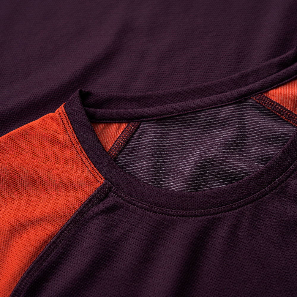 Rivelo | Mens Webber MTB Jersey (Burgundy/Burnt Orange)