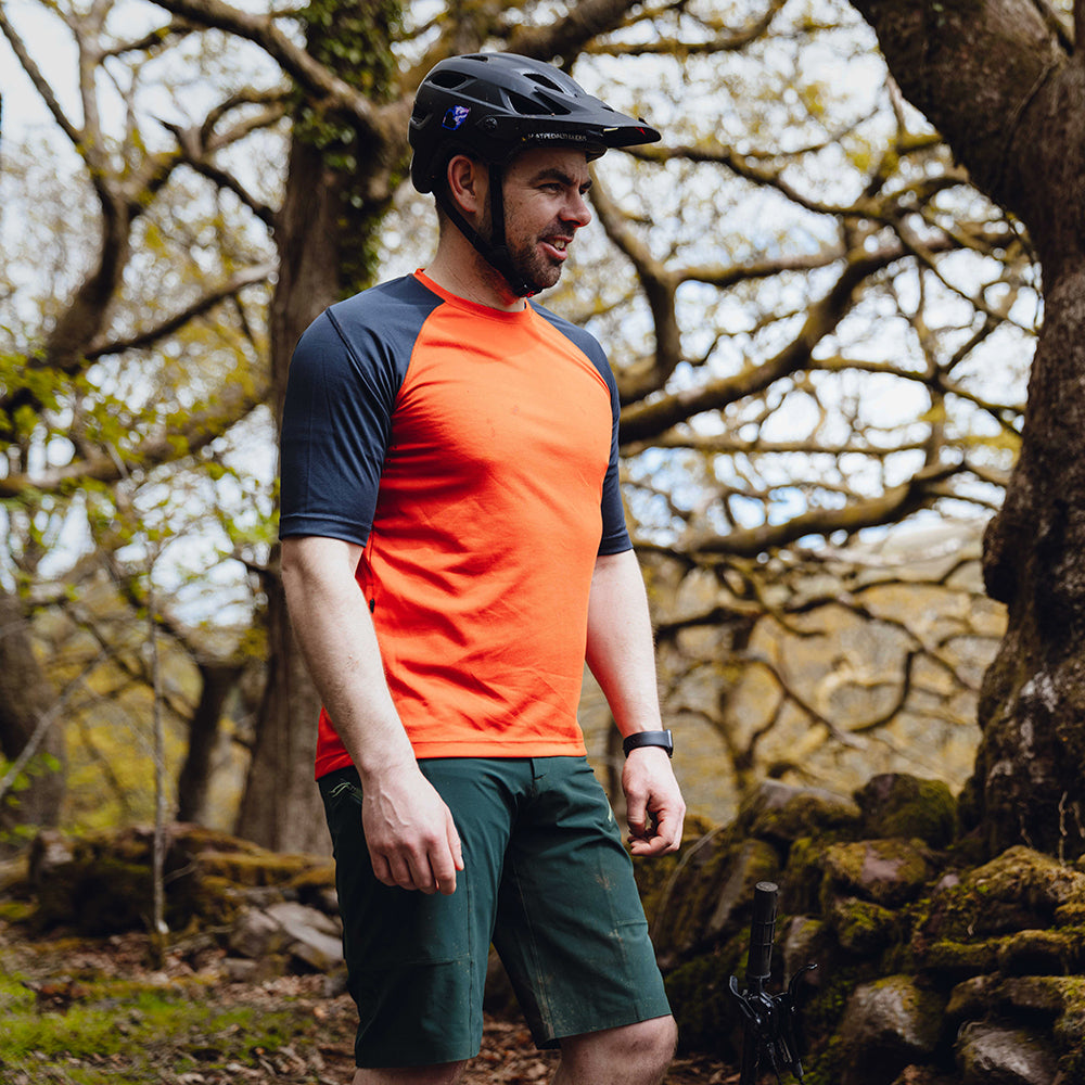 Rivelo Mens Webber MTB Jersey (Burnt Orange/Slate)