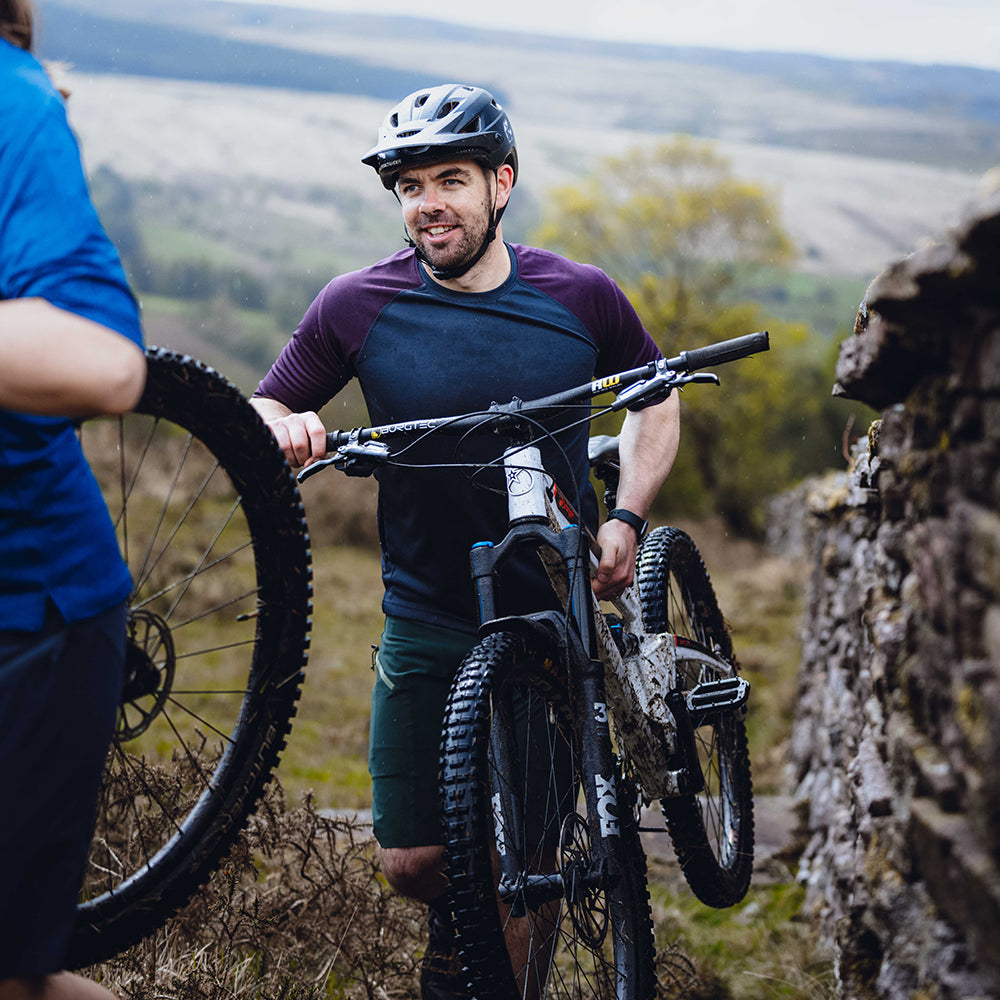 Rivelo | Mens Webber MTB Jersey (Slate/Burgundy)