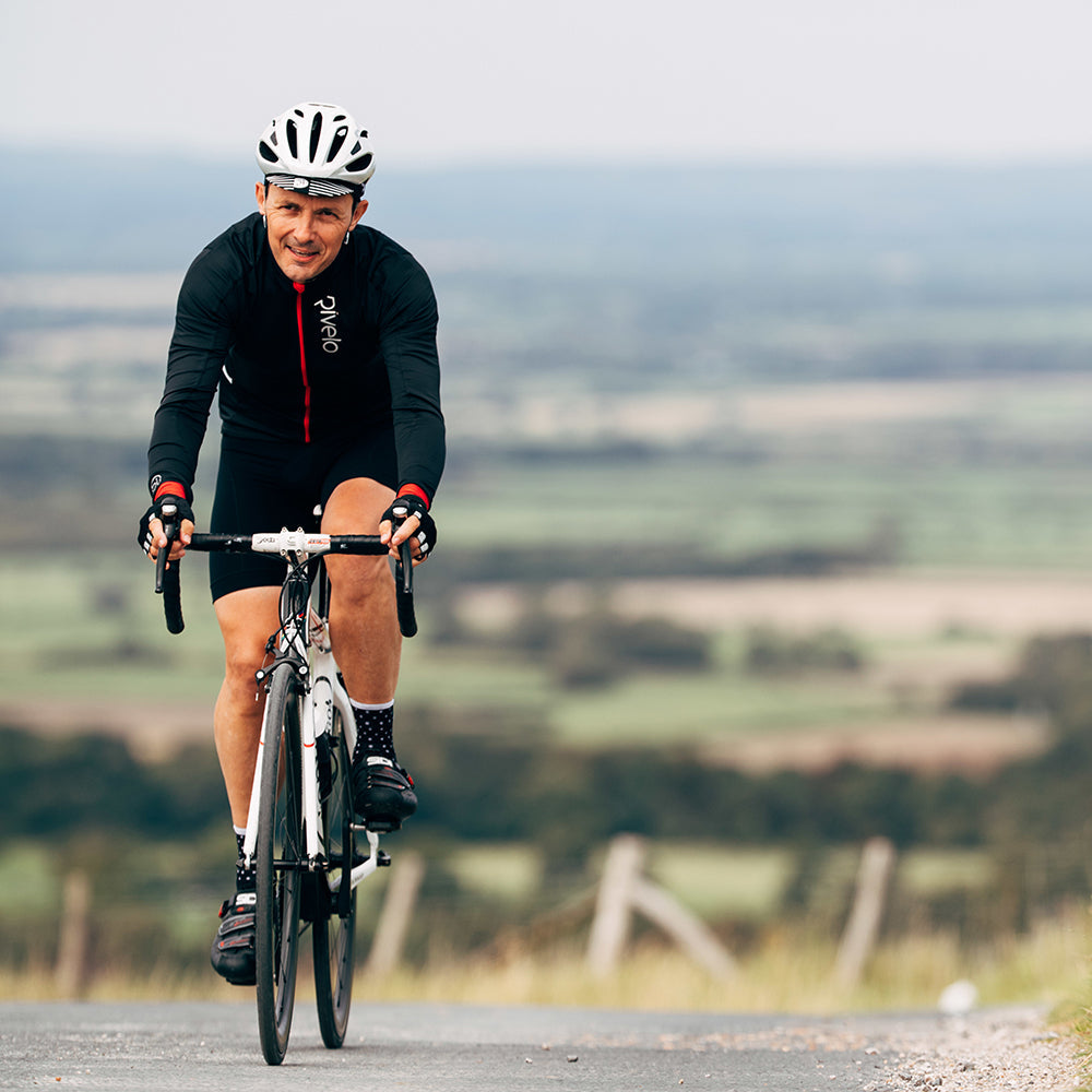 Rivelo Mens Weston Light Long Sleeve Jersey (Black/Red)