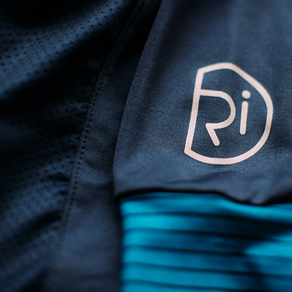 Rivelo Mens Weston Light Long Sleeve Jersey (Navy/Teal)